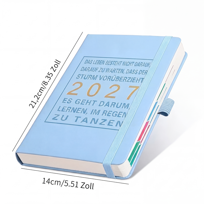 🍃🏆 Sonderpreis am letzten Tag: 9,98 £ ! 📅A5 2027 Tagebuch-Notizbuch mit einer Seite pro Tag ✨