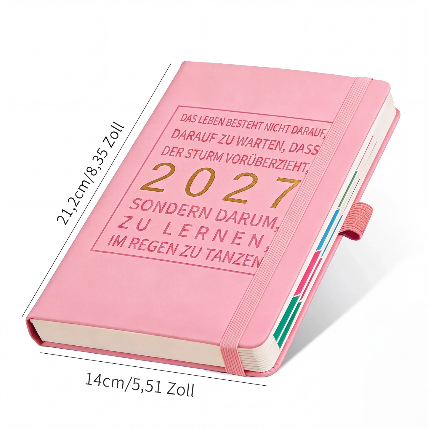 🍃🏆 Sonderpreis am letzten Tag: 9,98 £ ! 📅A5 2027 Tagebuch-Notizbuch mit einer Seite pro Tag ✨