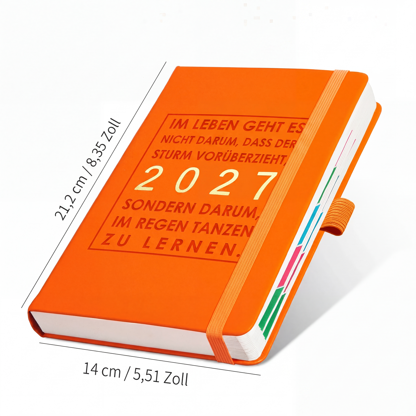🍃🏆 Sonderpreis am letzten Tag: 9,98 £ ! 📅A5 2027 Tagebuch-Notizbuch mit einer Seite pro Tag ✨