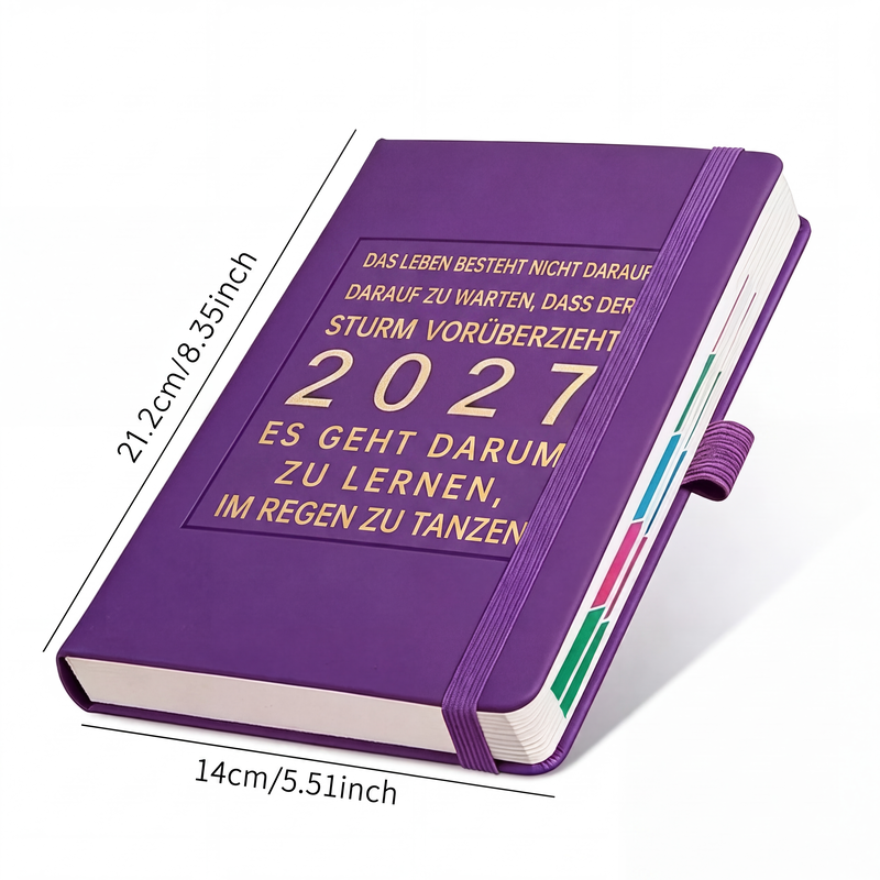 🍃🏆 Sonderpreis am letzten Tag: 9,98 £ ! 📅A5 2027 Tagebuch-Notizbuch mit einer Seite pro Tag ✨