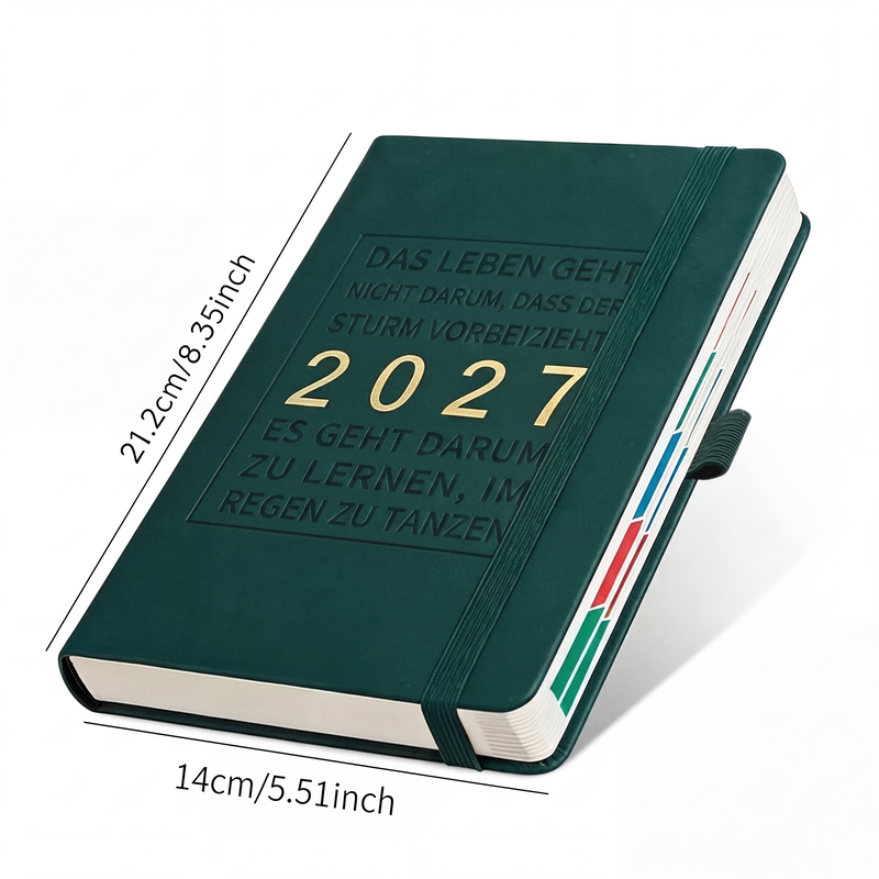 🍃🏆 Sonderpreis am letzten Tag: 9,98 £ ! 📅A5 2027 Tagebuch-Notizbuch mit einer Seite pro Tag ✨