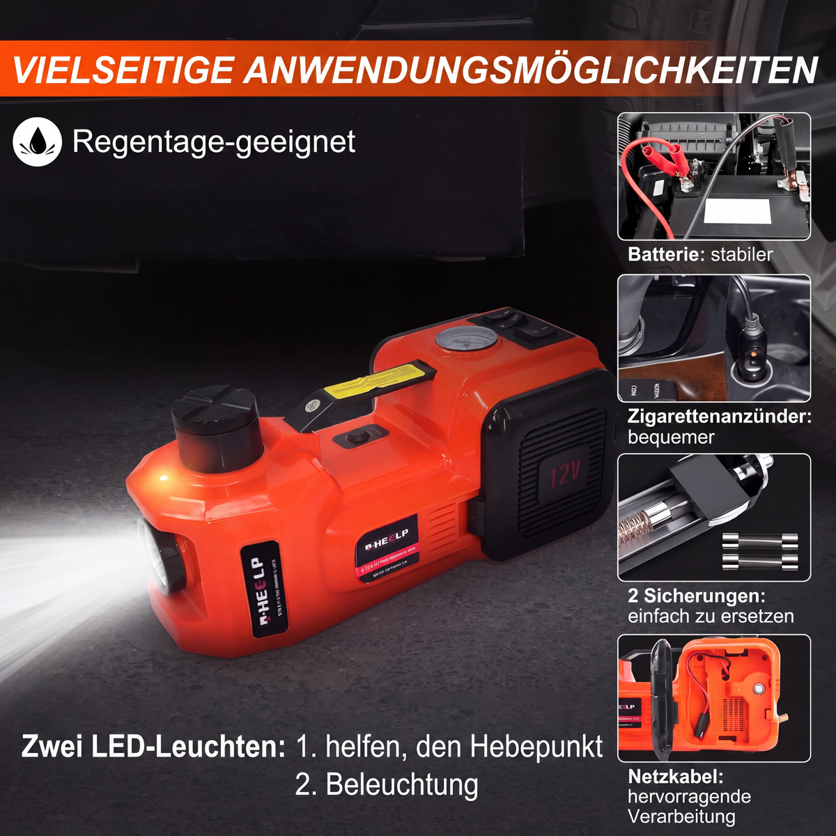 🚗Unentbehrliche Werkzeuge für die Autoreparatur🛠️ - 12V elektrisch‑hydraulisches Wagenheber‑Reparaturset für Pkw