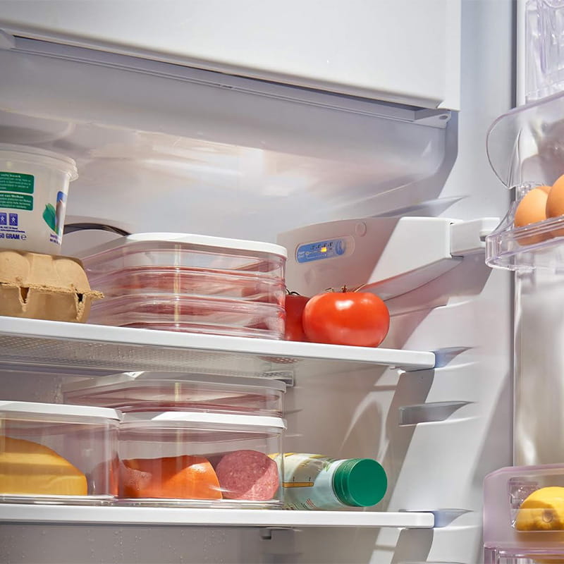 🥗 🧊 Stapelbare Frischhaltedose mit Deckel für Kühlschrank und Gefrierfach