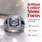 💍50 % RABATT⏰ Eleganter funkelnder quadratischer Halo‑Ring, fängt das Licht wunderschön ein – ideal für Party, Verlobung oder Geschenk