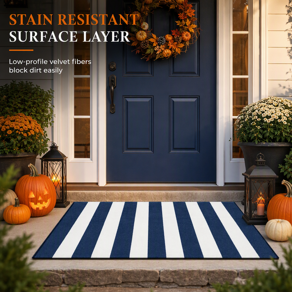 🔥 50 % Rabatt! 🍂 Verleihen Sie Ihrem Eingangsbereich einen warmen Herbst-Look – Pflegeleichte Streifen-Fußmatte für Zuhause