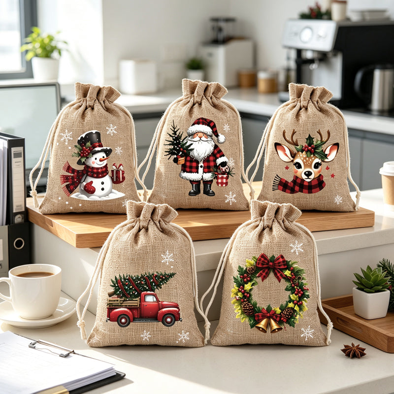 🔥🔥 Nur noch 3 Stunden – ab 0,79 €!! 🎁🎄HEISSER VERKAUF! Weihnachtliche Geschenktüten mit Kordelzug 🧦🎅
