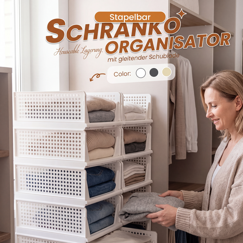 📢📢50% RABATT NU!! ⏰Stapelbarer Kleiderschrank-Organizer mit Schublade