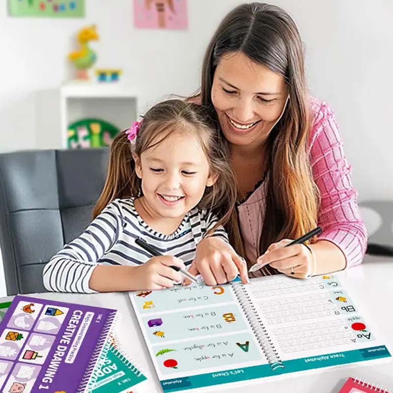 ✍️Rillen-Schreibübungsheft-Set für Kinder mit Griffhilfen