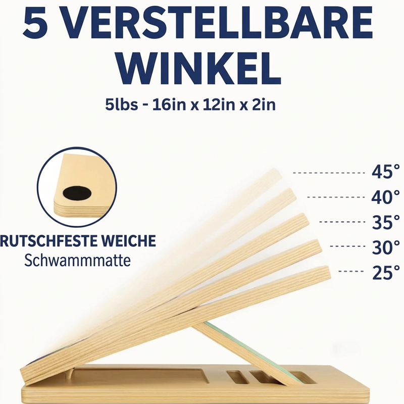 📢📢 Verstellbares Holz-Schrägbrett für Waden- und Beintrainin