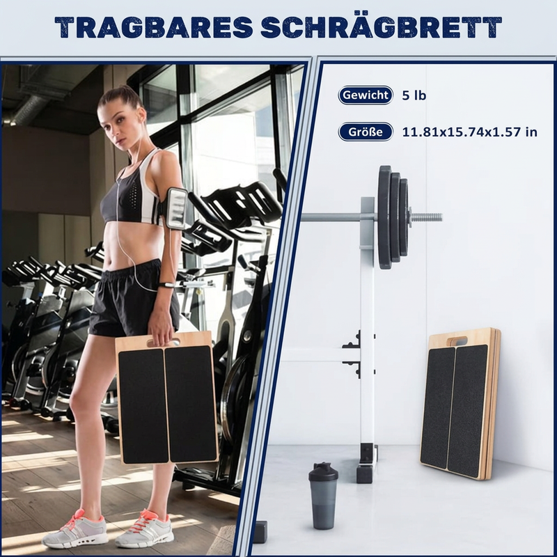 📢📢 Verstellbares Holz-Schrägbrett für Waden- und Beintrainin