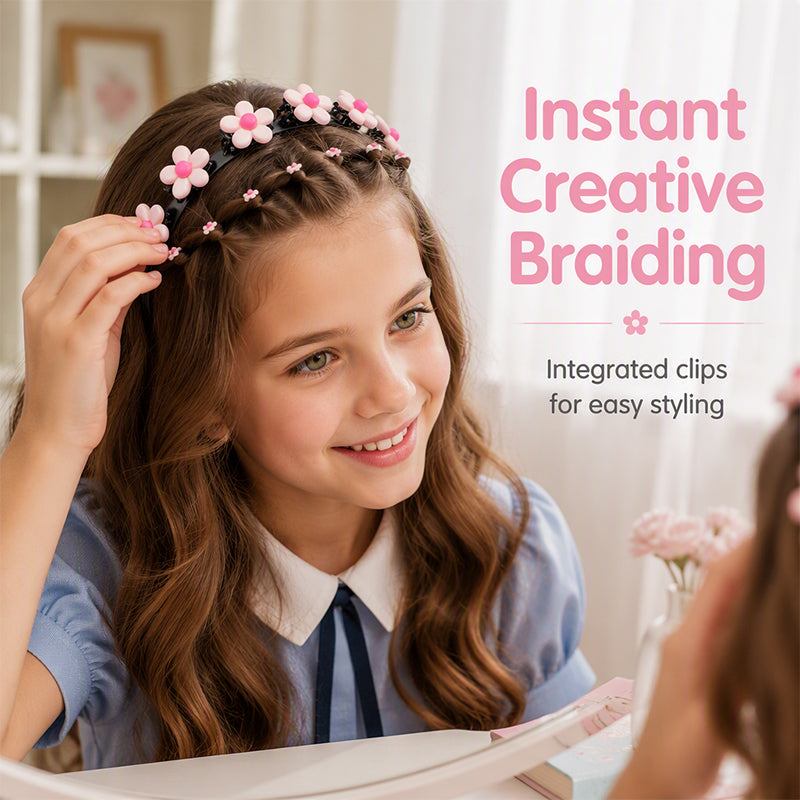🔥 50% sparen!💖 13 süße Motive zum Kombinieren – Kinder-Haarband mit dekorativen Mini-Clips – perfekt für kleine Prinzessinnen 👑