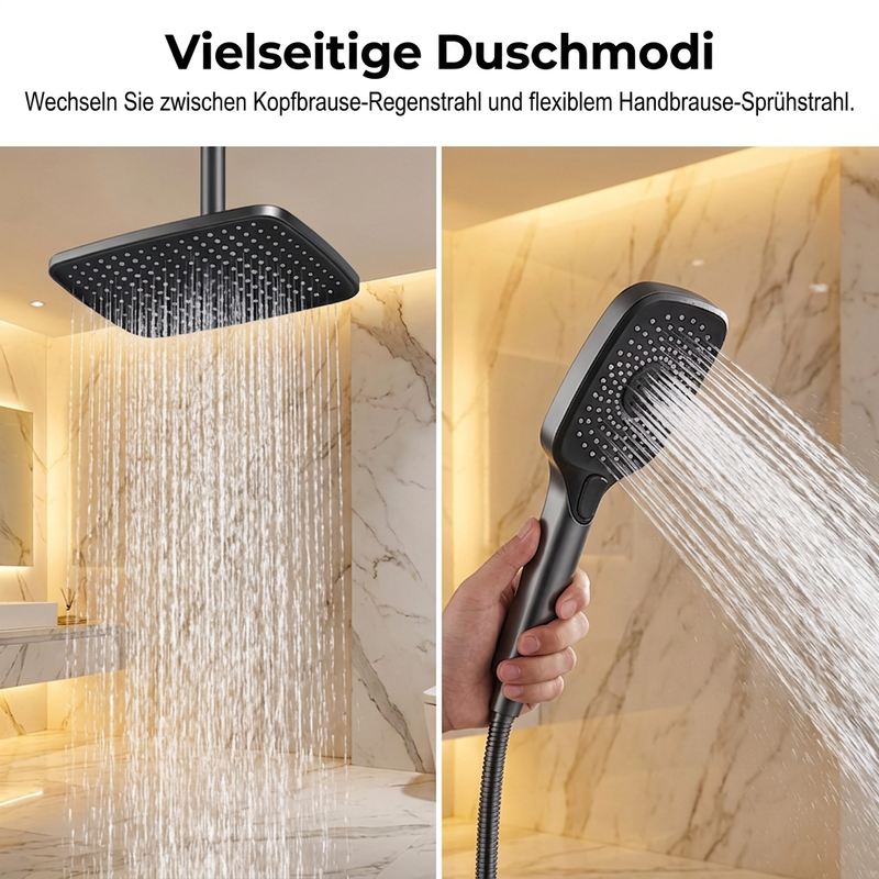 🚿 Regenduschen-System – LED-Digitalanzeige & modernes Design ✨