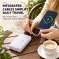 Magnetic Wireless Fast Charging Power Bank with Built-in Cable and Stand Portable