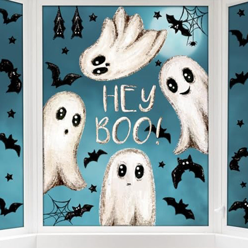 👻 Halloween-Geister-Fensterfolie im Angebot – beidseitig bedruckt, wiederverwendbar & ohne Kleber 🎃
