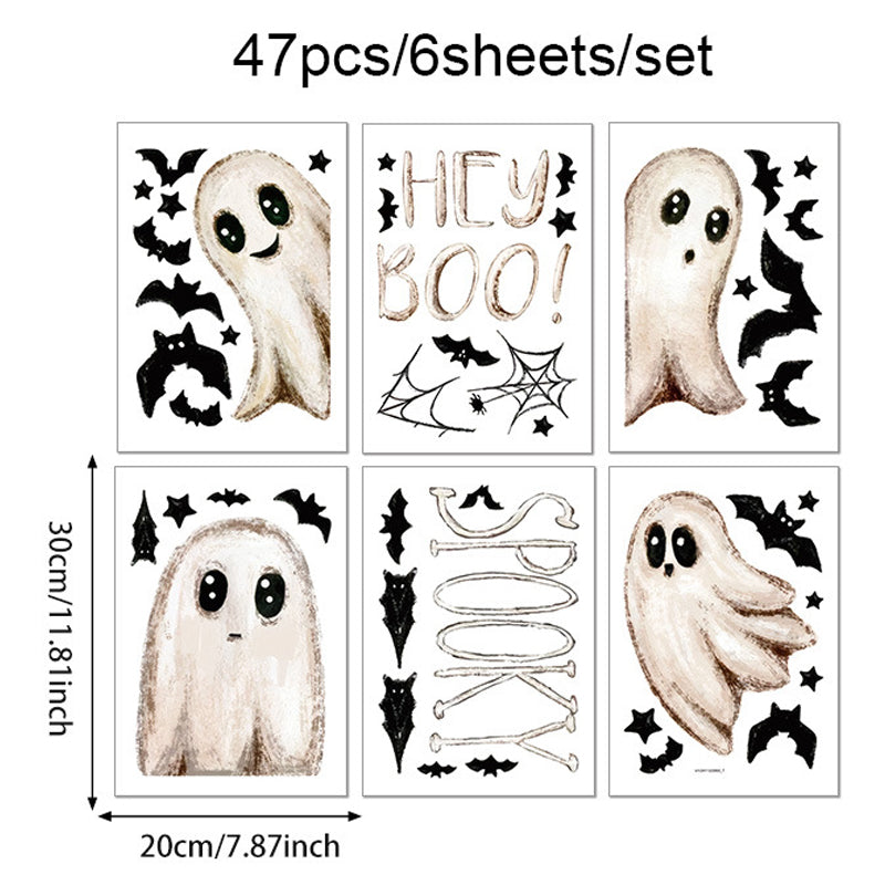 👻 Halloween-Geister-Fensterfolie im Angebot – beidseitig bedruckt, wiederverwendbar & ohne Kleber 🎃