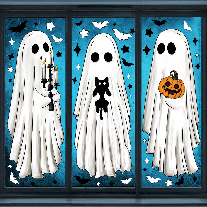 👻 Halloween-Geister-Fensterfolie im Angebot – beidseitig bedruckt, wiederverwendbar & ohne Kleber 🎃