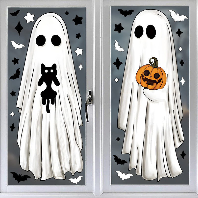 👻 Halloween-Geister-Fensterfolie im Angebot – beidseitig bedruckt, wiederverwendbar & ohne Kleber 🎃