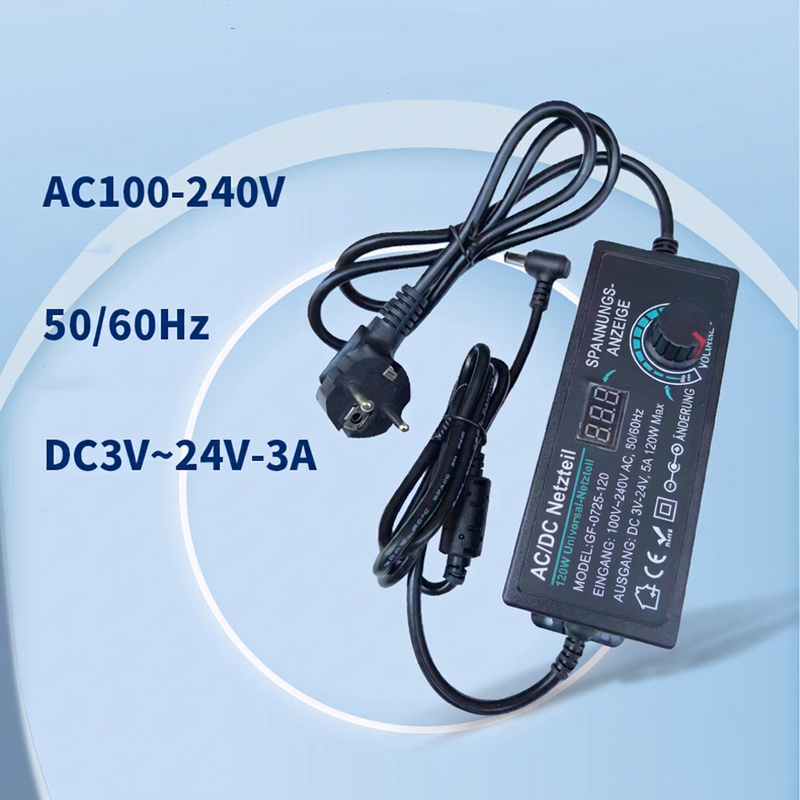Einstellbares 3V-24V 3A Universal-AC/DC-Netzteil