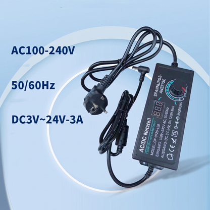 Einstellbares 3V-24V 3A Universal-AC/DC-Netzteil