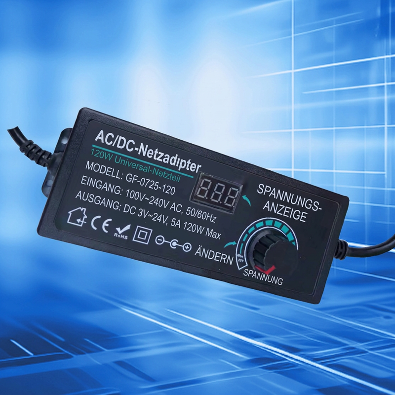 Einstellbares 3V-24V 3A Universal-AC/DC-Netzteil