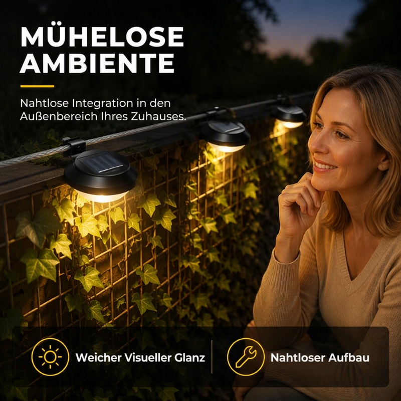 ☀️Youtube Sale 35% RABATT💡Wasserdichte solarbetriebene LED-Außenleuchten für Dachrinnen und Wände