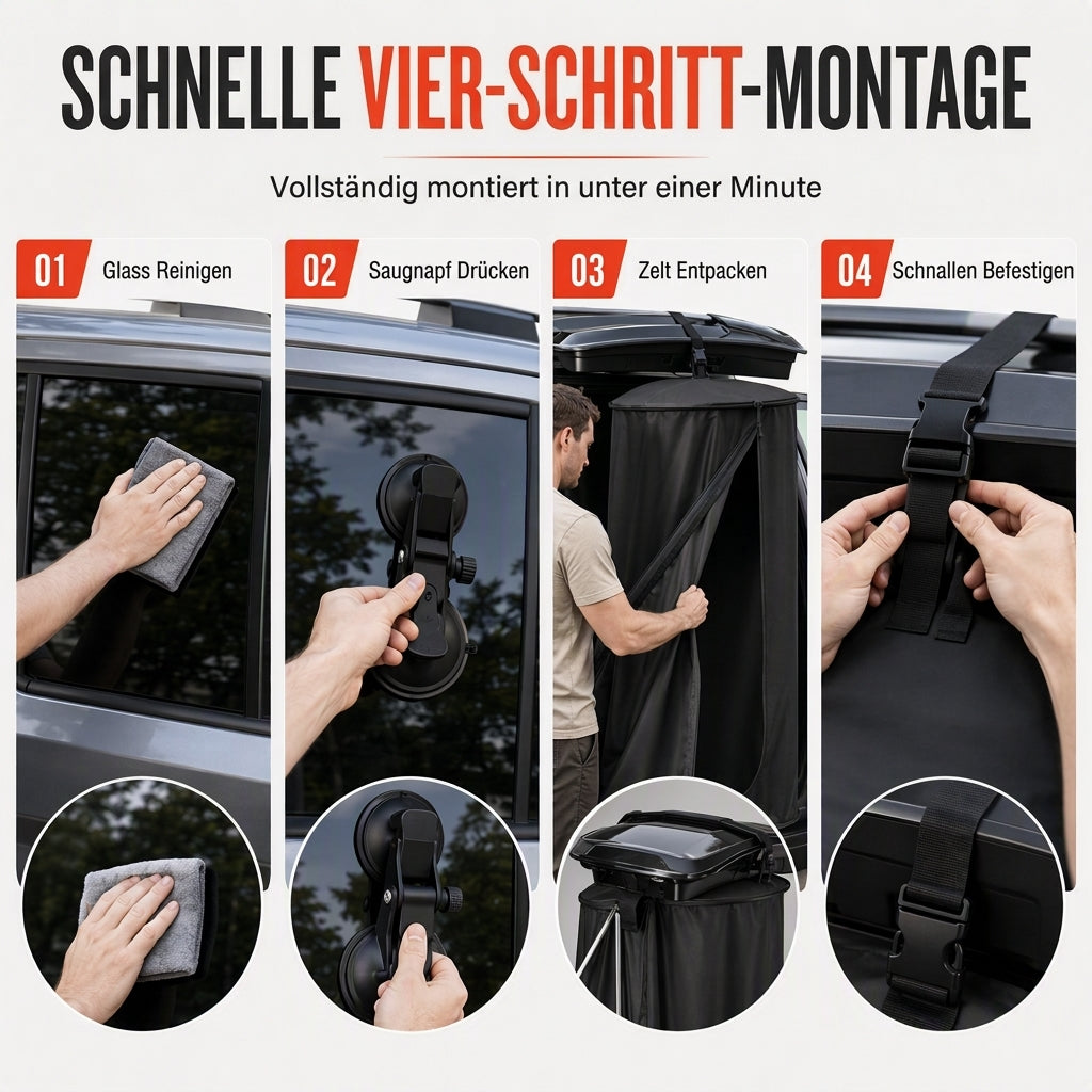 📢📢50% RABATT !!⏰Tragbares Duschzelt für die Fahrzeugheckseite – Schneller Aufbau & Privatsphäre beim Camping ✨