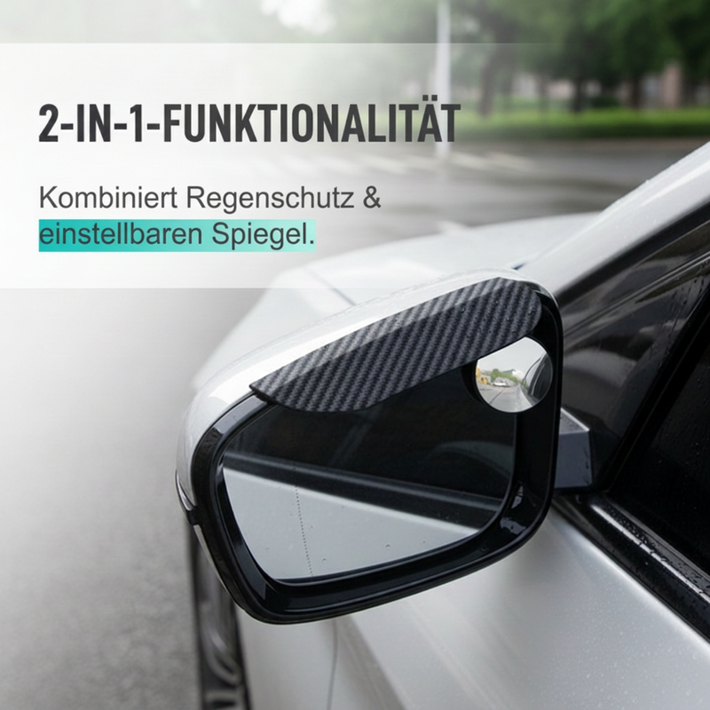 🔥50 % Rabatt🔥⏳Zeitlich begrenztes Angebot⏳ 2-in-1 Regenschutz für Rückspiegel mit Totwinkelspiegel