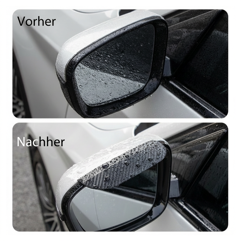 🔥50 % Rabatt🔥⏳Zeitlich begrenztes Angebot⏳ 2-in-1 Regenschutz für Rückspiegel mit Totwinkelspiegel