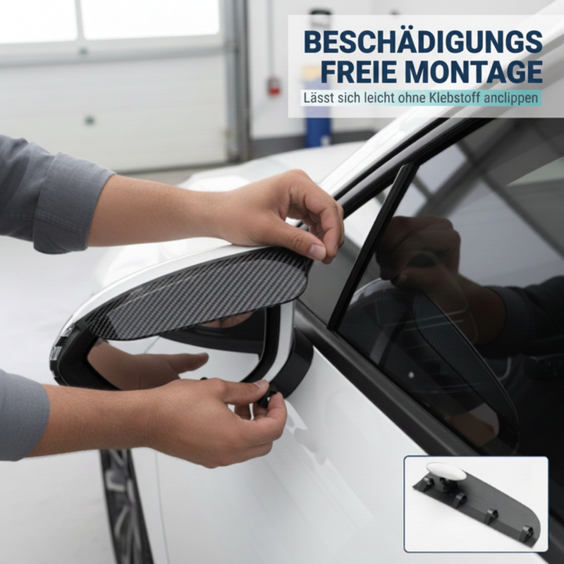 🔥50 % Rabatt🔥⏳Zeitlich begrenztes Angebot⏳ 2-in-1 Regenschutz für Rückspiegel mit Totwinkelspiegel
