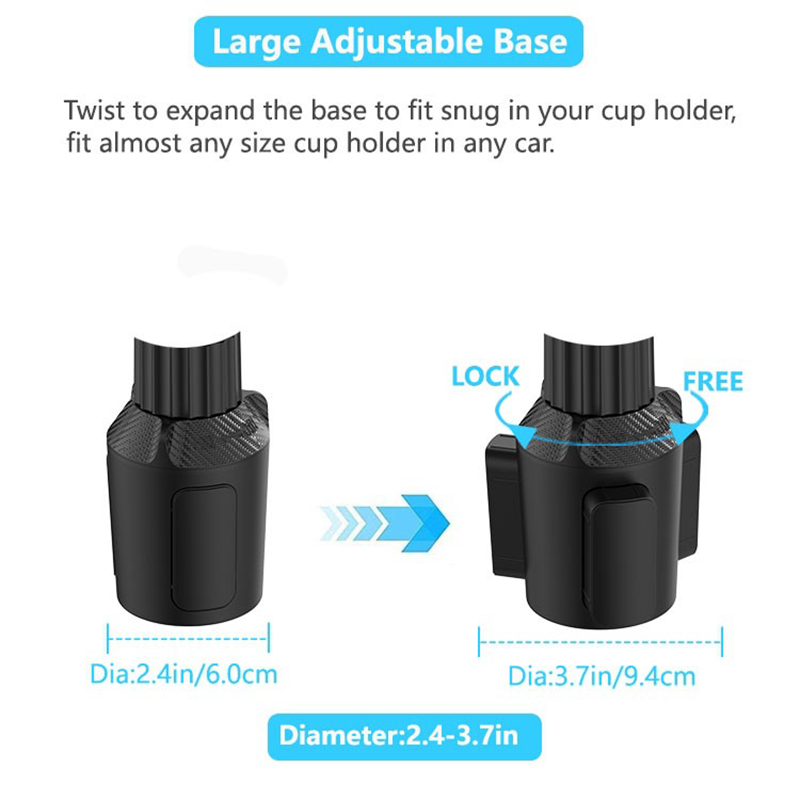 Drehbare Auto-Ablage mit ausziehbarer Fläche und Handyhalter