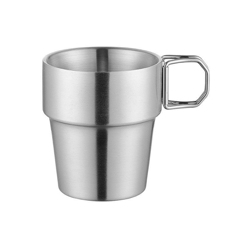 ☕ Foldable Thickened Stainless Steel Water Cup, Indoor & Outdoor Multi-use Drinking Mug