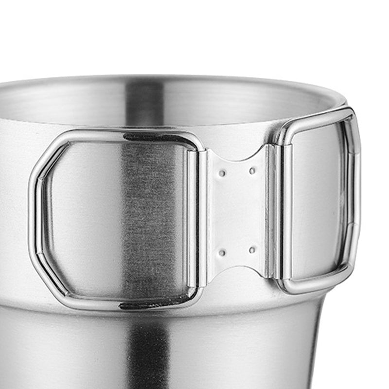 ☕ Foldable Thickened Stainless Steel Water Cup, Indoor & Outdoor Multi-use Drinking Mug