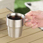 ☕ Foldable Thickened Stainless Steel Water Cup, Indoor & Outdoor Multi-use Drinking Mug