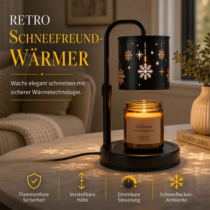 Retro-Schneeflocken-Kerzenwärmelampe