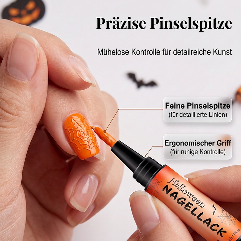 Schnelltrocknendes Halloween-Nagellackstift-Set