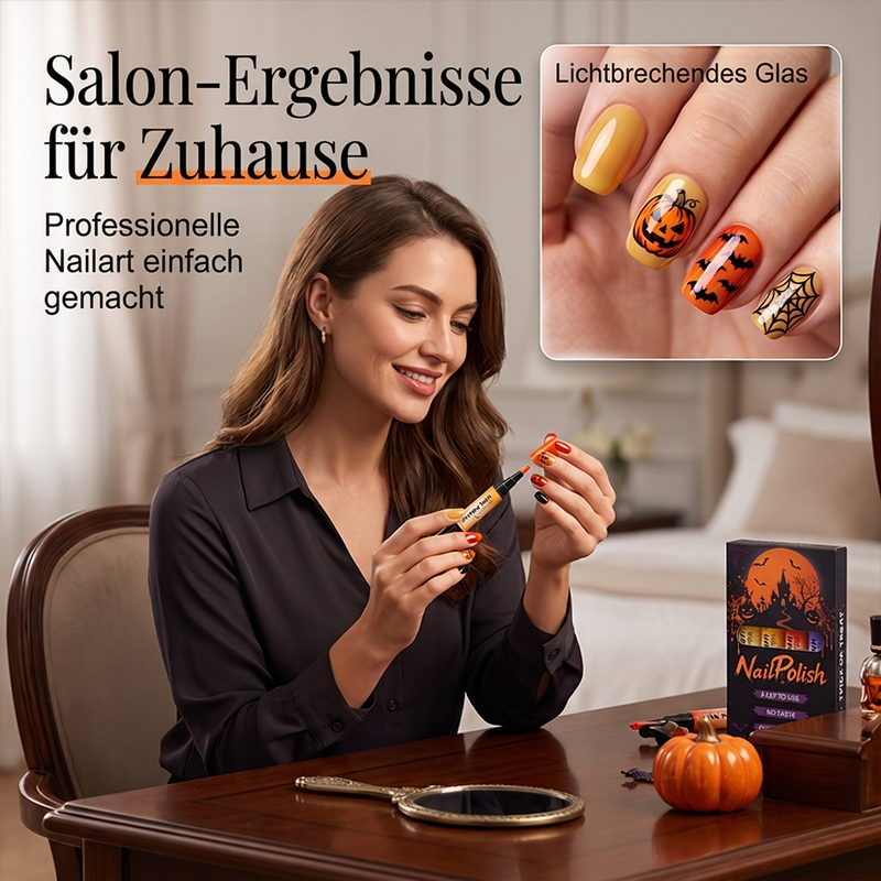 Schnelltrocknendes Halloween-Nagellackstift-Set