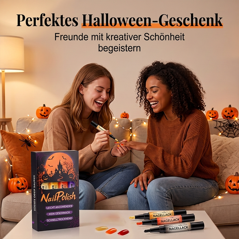 Schnelltrocknendes Halloween-Nagellackstift-Set