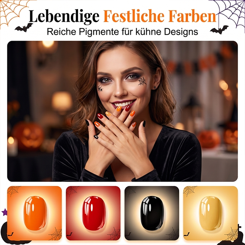 Schnelltrocknendes Halloween-Nagellackstift-Set