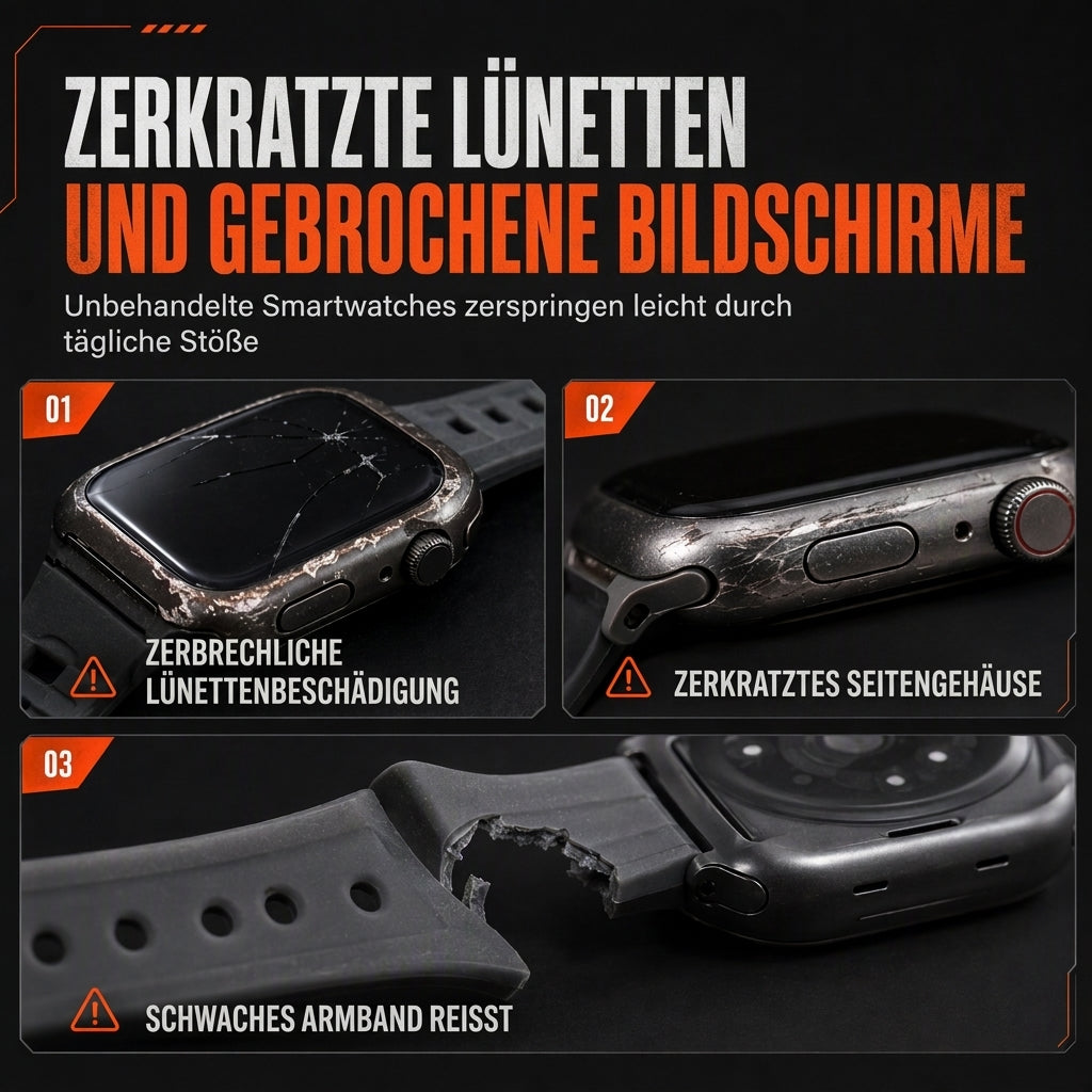 Integriertes Smartwatch-Armband mit Schutzhülle, farbblockiertes, transluzentes Sportarmband für 40 mm, 41 mm, 42 mm, 44 mm, 45 mm, 46 mm, 49 mm