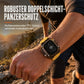 Integriertes Smartwatch-Armband mit Schutzhülle, farbblockiertes, transluzentes Sportarmband für 40 mm, 41 mm, 42 mm, 44 mm, 45 mm, 46 mm, 49 mm
