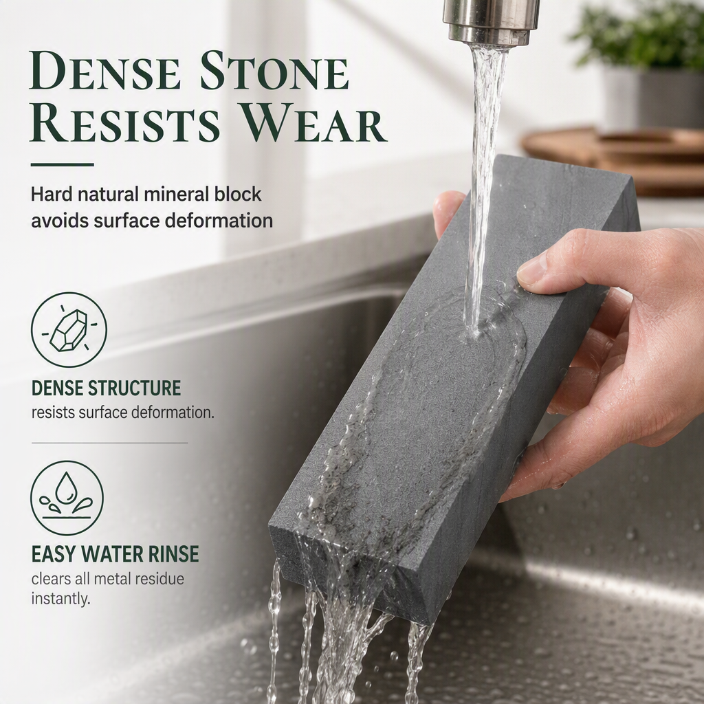 🪨 50% RABATT! 🔪 Natur-Wetzstein 3000er – Grüne Slurry & einseitig für Messer ✨