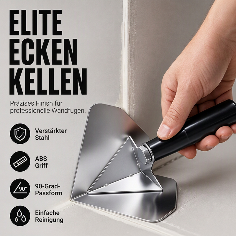 ⏳Zeitlich begrenztes Angebot⏳ Edelstahl-Eckkelle für Innen- und Außenecken, 175 × 96 mm