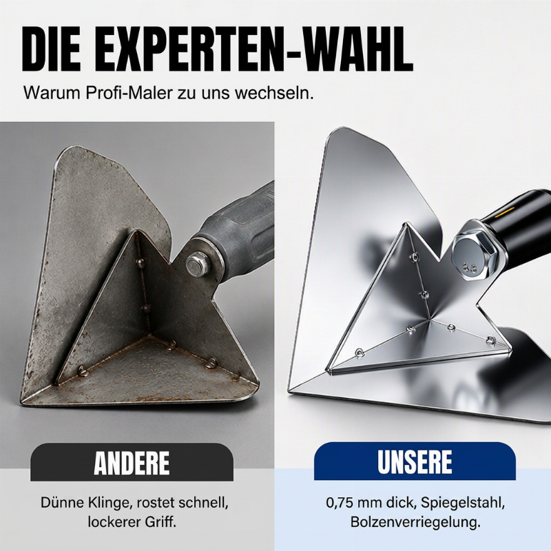 ⏳Zeitlich begrenztes Angebot⏳ Edelstahl-Eckkelle für Innen- und Außenecken, 175 × 96 mm