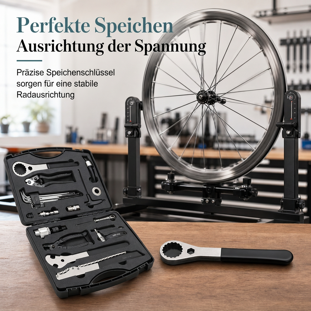 📢📢50% RABATT !!⏰Fahrradreparaturwerkzeug-Set mit Kunststoff-Aufbewahrungskoffer