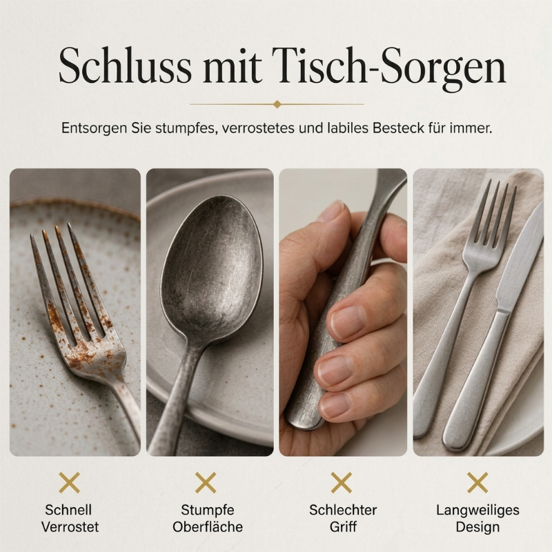 4-teiliges Edelstahlbesteckset
