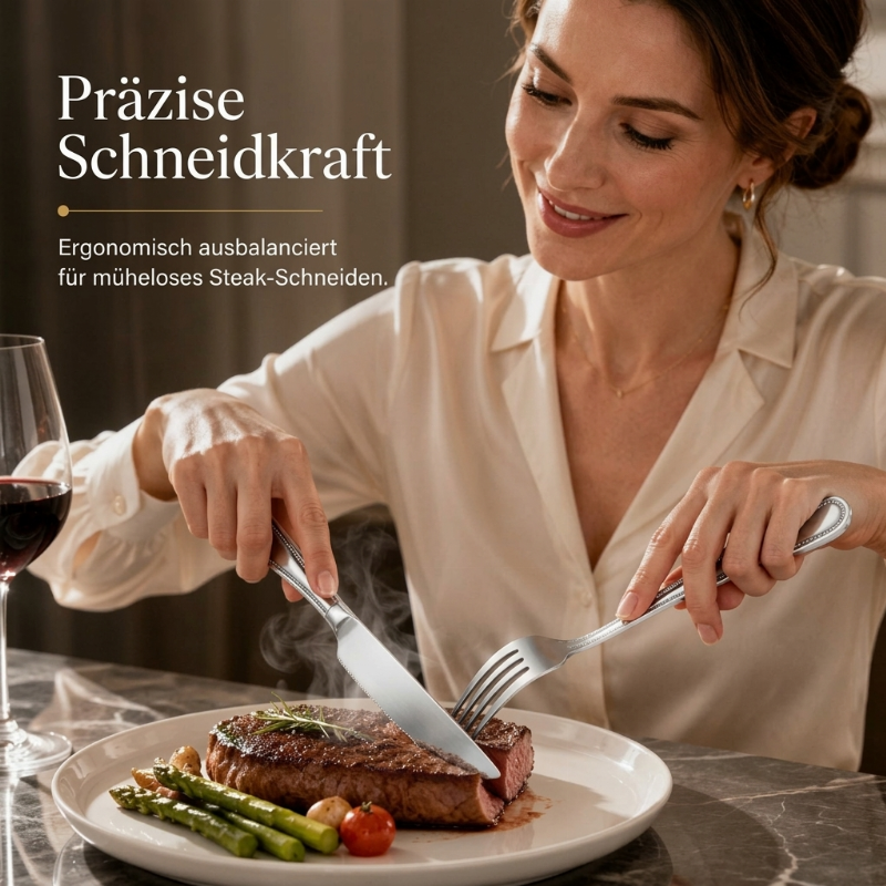 4-teiliges Edelstahlbesteckset