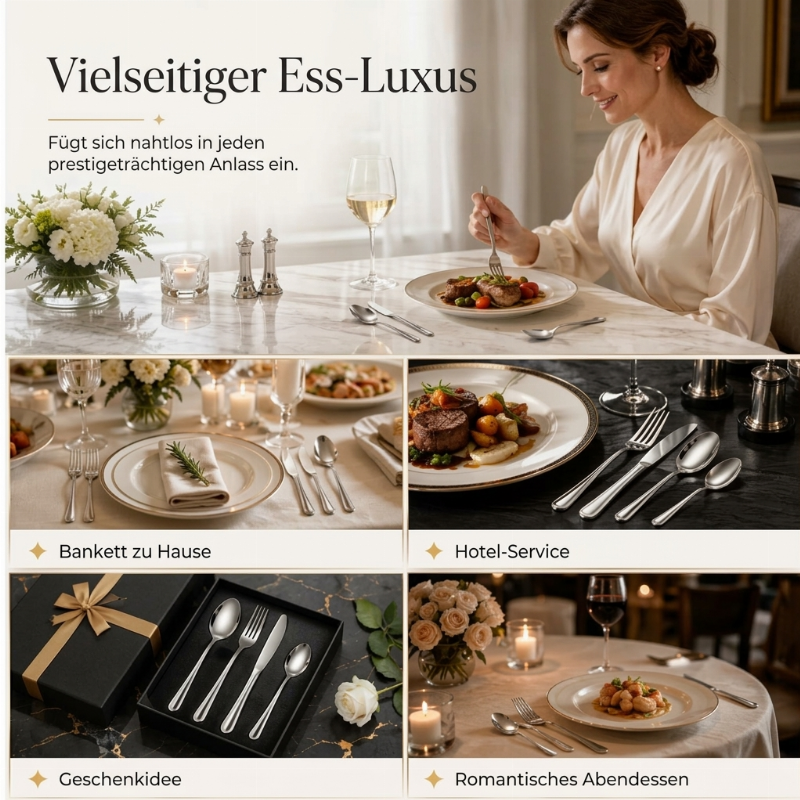 4-teiliges Edelstahlbesteckset