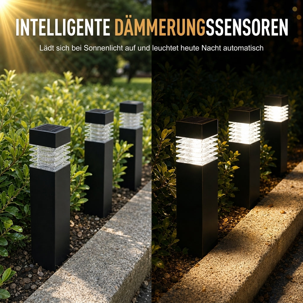 🏡 Solarbetriebene Deko-Leuchte für Garten & Terrasse, warmes Licht, kabellos & wetterfest
