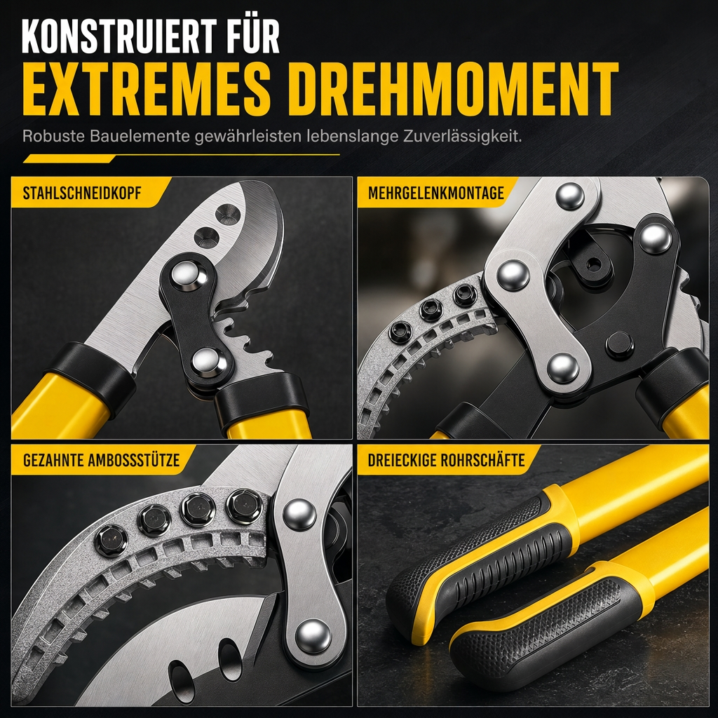 🌿 50% RABATT! ✂️ Gartenschere mit Compound-Hebel – Gehärteter Stahl & Aluminium ✨