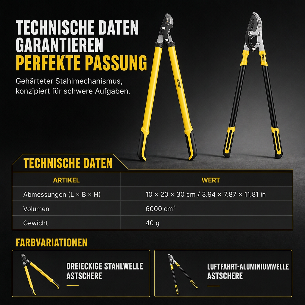🌿 50% RABATT! ✂️ Gartenschere mit Compound-Hebel – Gehärteter Stahl & Aluminium ✨
